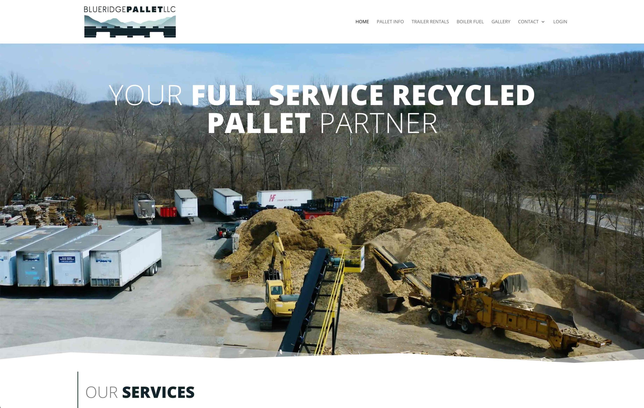 Blueridge Pallet Landing Page